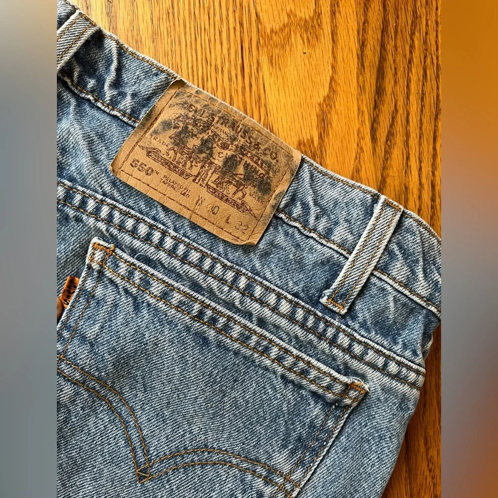 Vintage 40x32 Levi’s 550 Orange Tab relaxed fit tapered leg Jean bin3